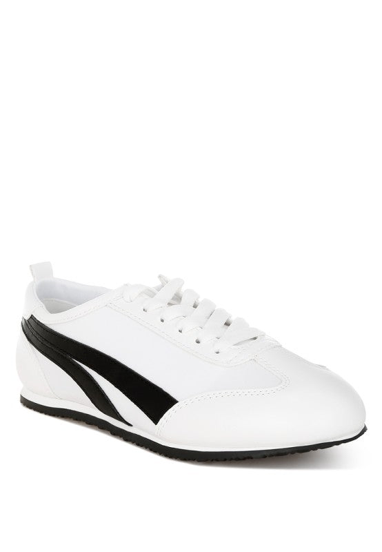 Montek Faux Leather Lace-Up Sneakers