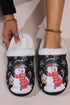 Snowman Round Toe Faux Fur Slippers - Loving It Shop