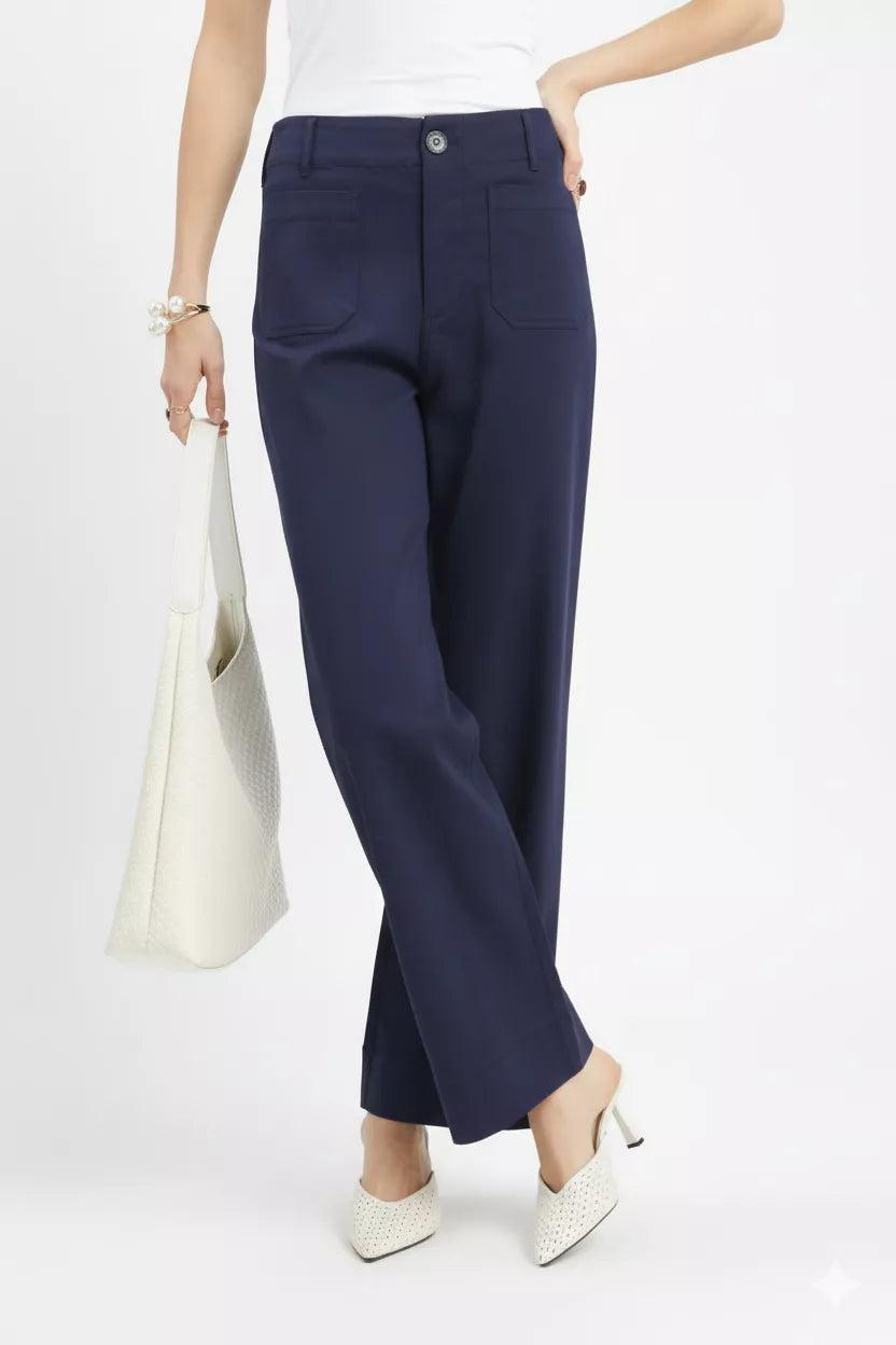 Button Stretched Pants