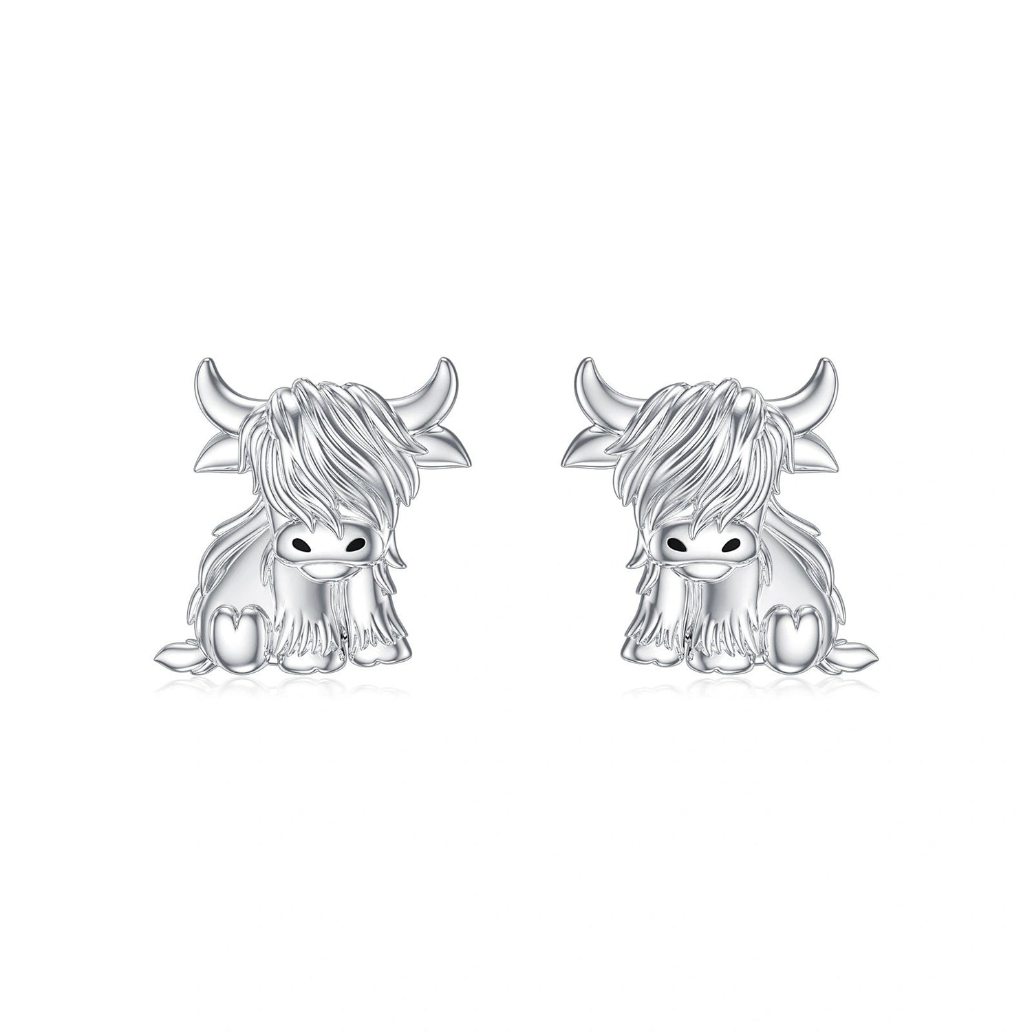 Highland Cow Earrings 925 Sterling Silver Cow Studs Earrings Highland Cow Jewelry Gifts
