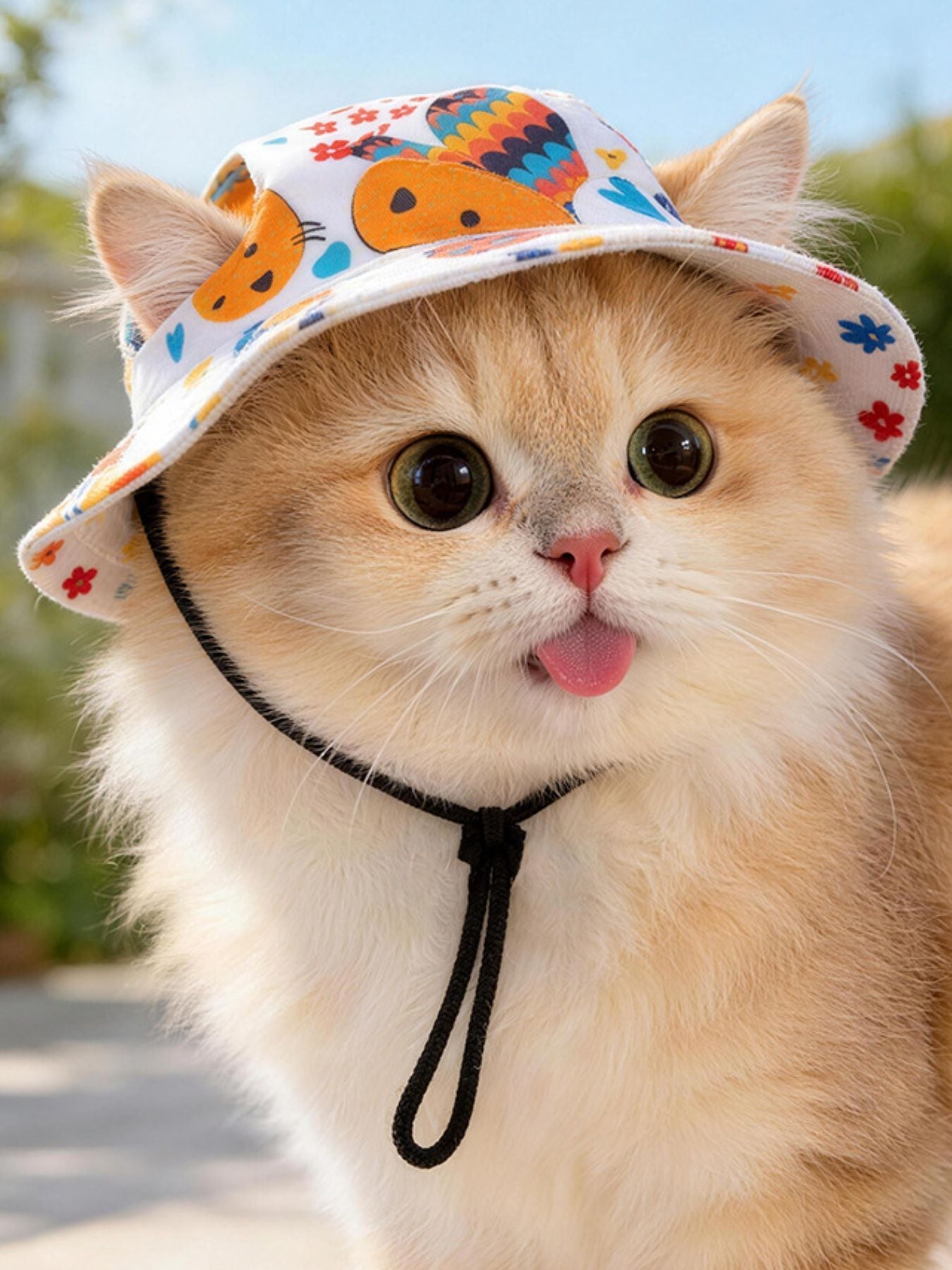 Adjustable Chin Strap Pet Bucket Hat - Loving It Shop