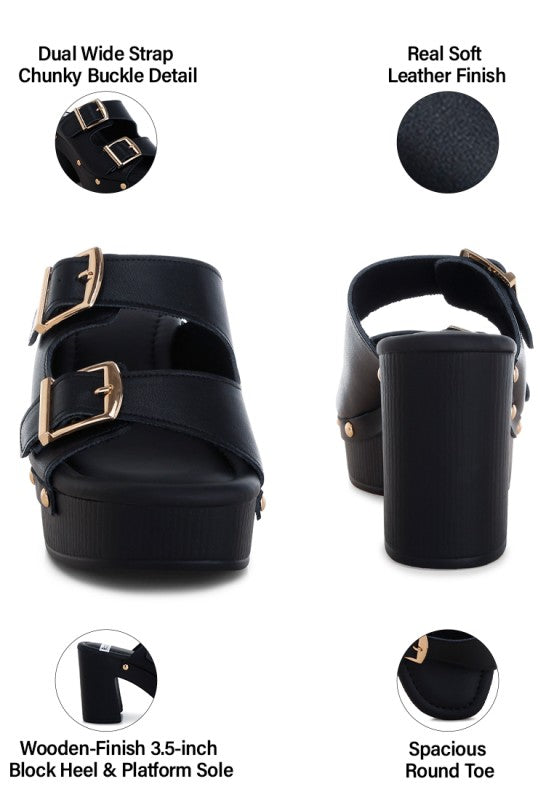 Kenna Dual Buckle Strap Sandals