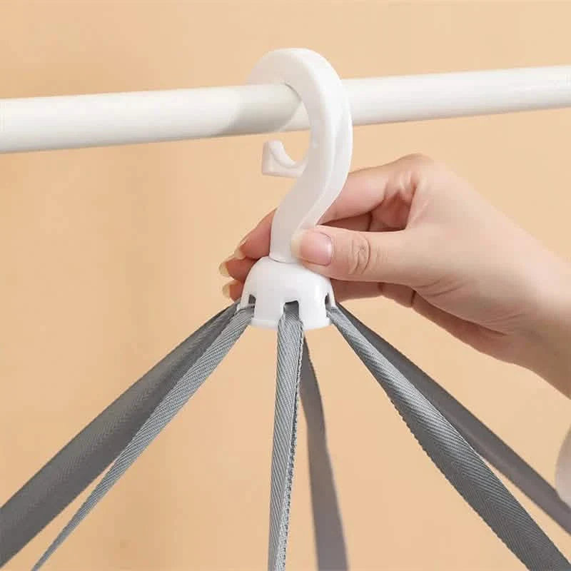Fishing Net Hanging Dryer Bag Mesh Clothes Drying Basket Rack