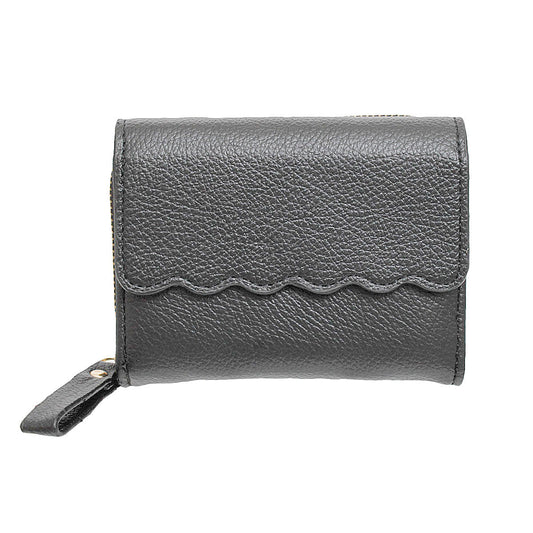 Women’s Accordion Wallet Black Snap Cardholder Stylish and Chic