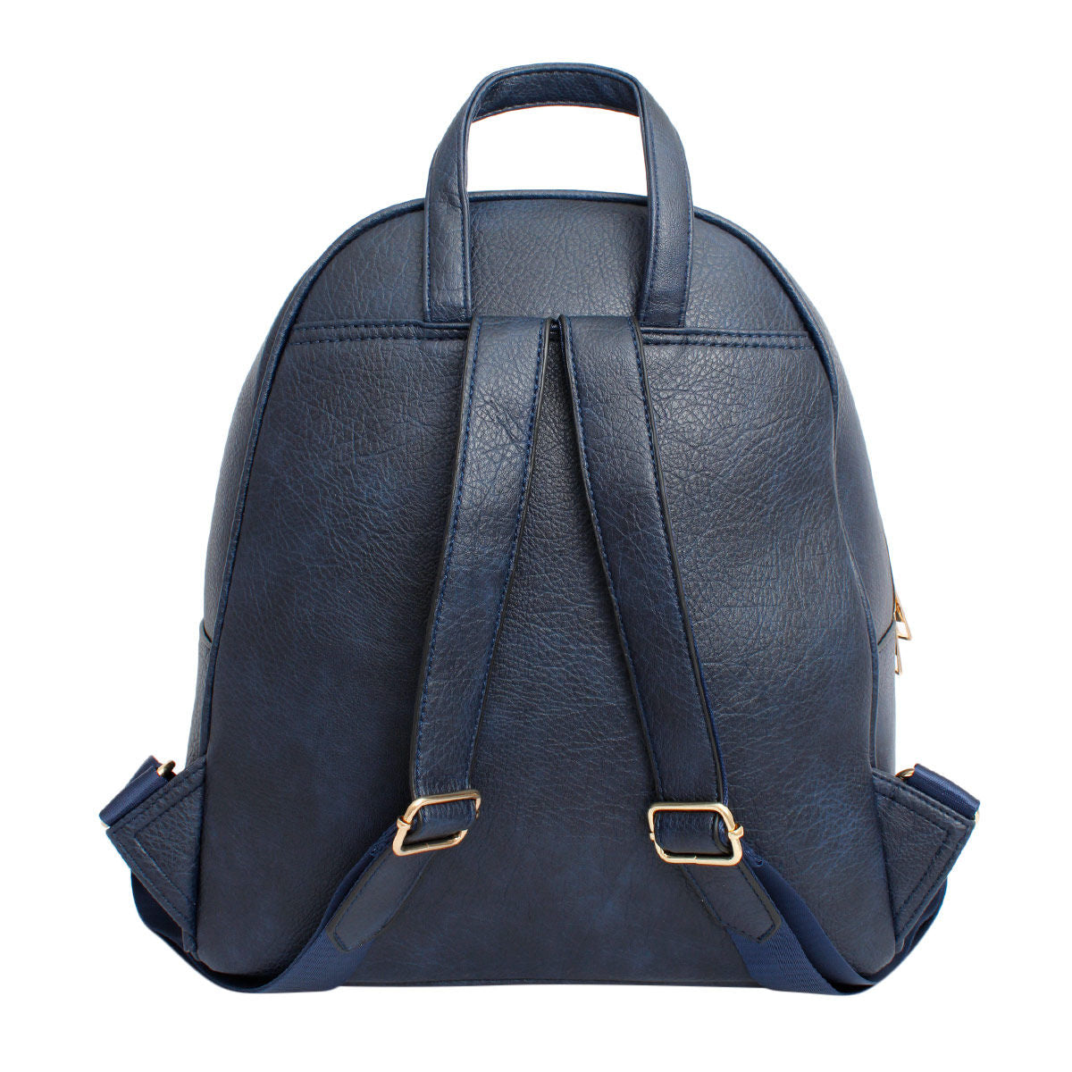 Women’s Moto Backpack Medium Navy Zipper Casual Bag