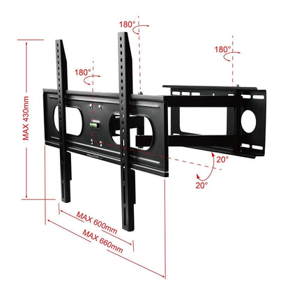 Full Motion Articulating Wall Mount for 37"-70" TV&