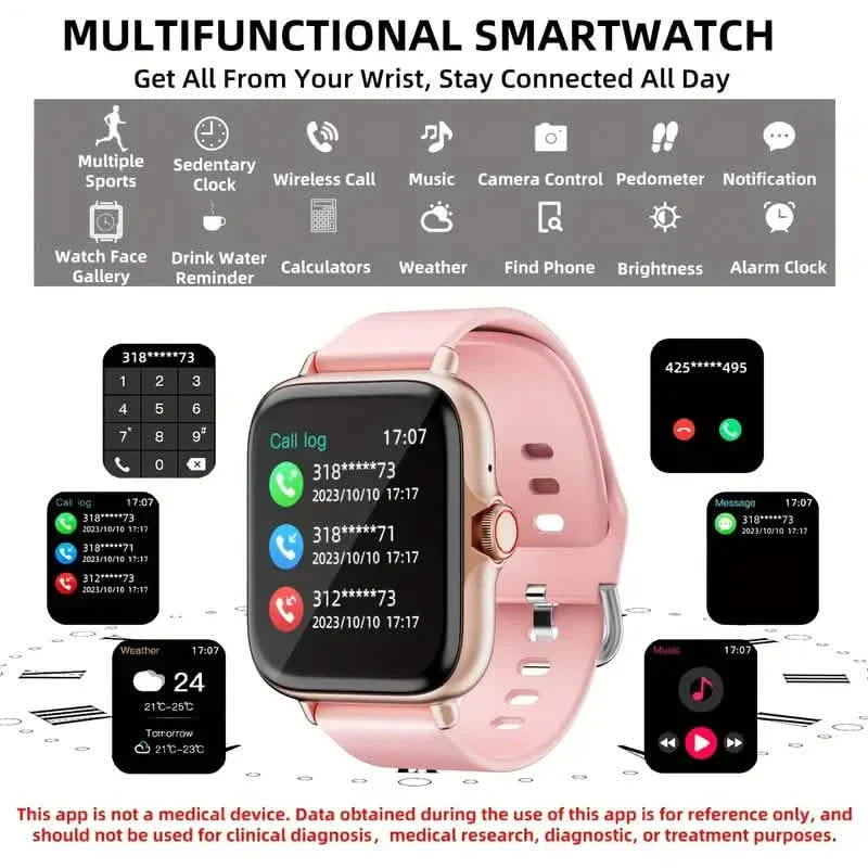 Full Touch Screen Smart Watch with Activity Tracker, Call &amp; Message Functions, Pedometer &amp; More
