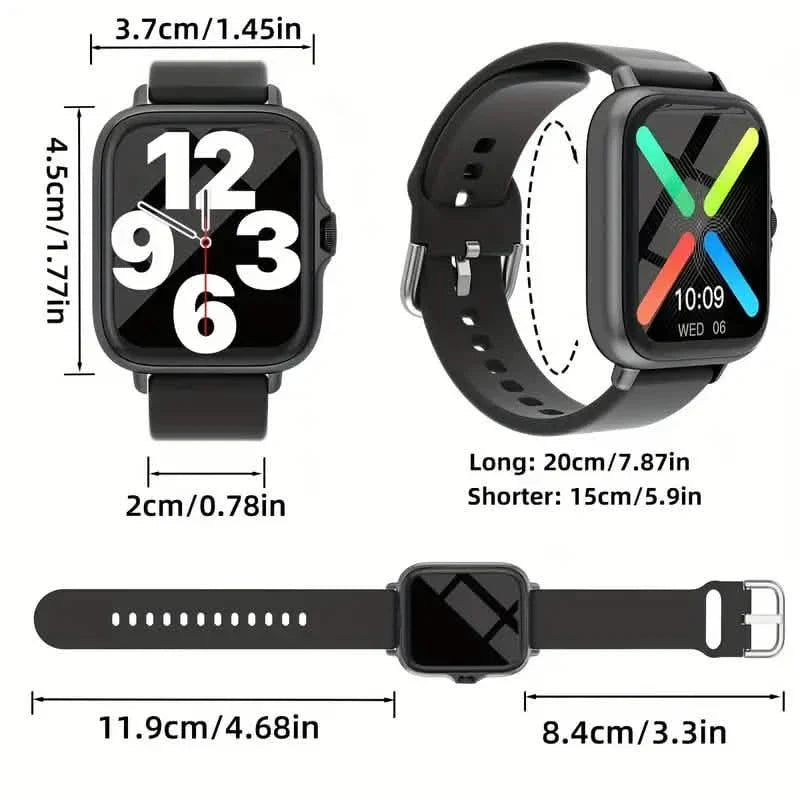 Full Touch Screen Smart Watch with Activity Tracker, Call &amp; Message Functions, Pedometer &amp; More