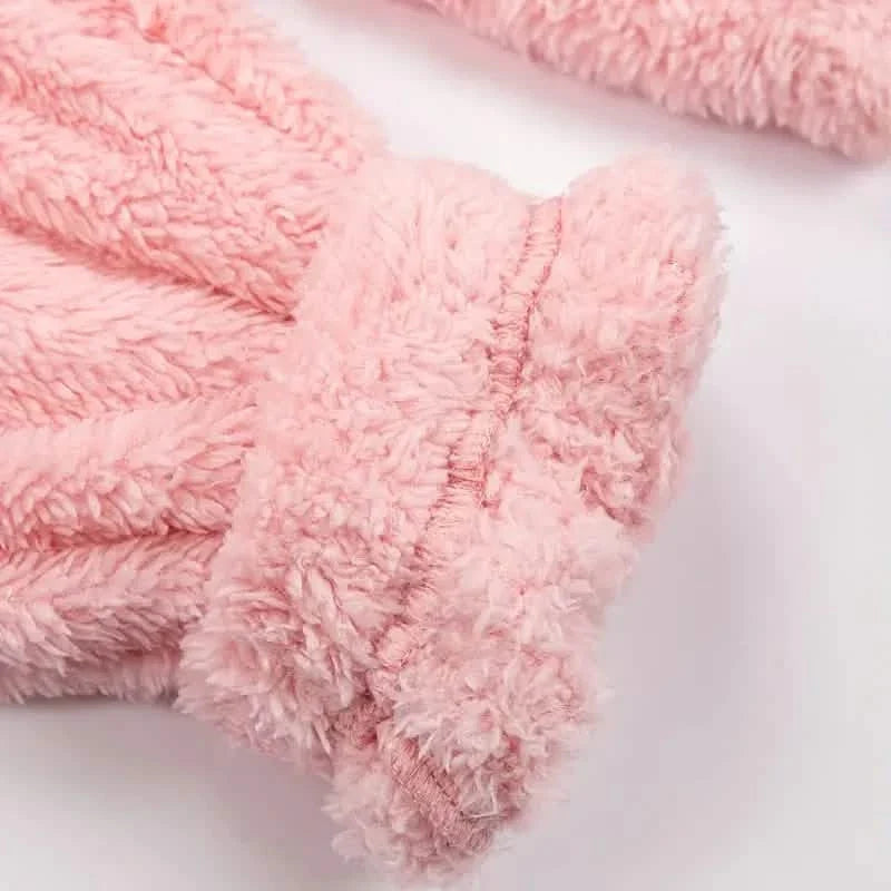 Fuzzy Hooded Pajama Jumpsuit For Music Festival, Long Sleeve Zipper Lingerie &amp; Sleepwear