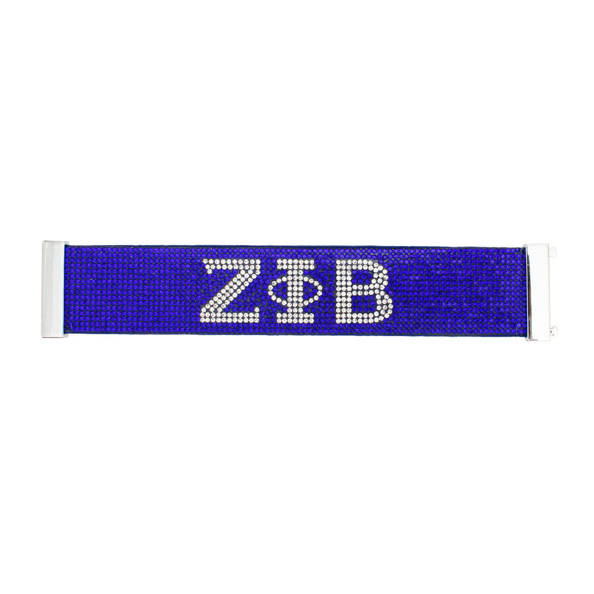 Magnetic Bracelet with Blue Rhinestone Sorority Accent, Stylish Fashion Jewelry