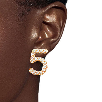 Charm Stud Earring Set Gold Designer-Inspired Stylish Lady Bag No.5