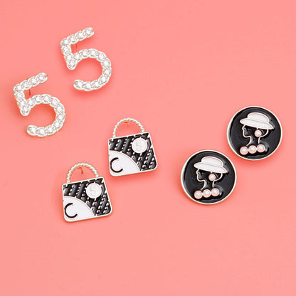 Silver Earring Set Trio Chic Designer-Inspired Stylish Jewelry