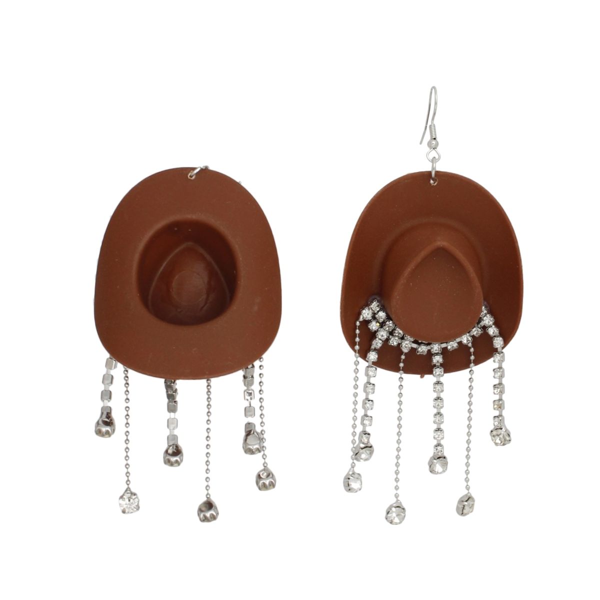 Fringe Brown Cowgirl Earrings Fish Hook Stylish Fashion Jewelry