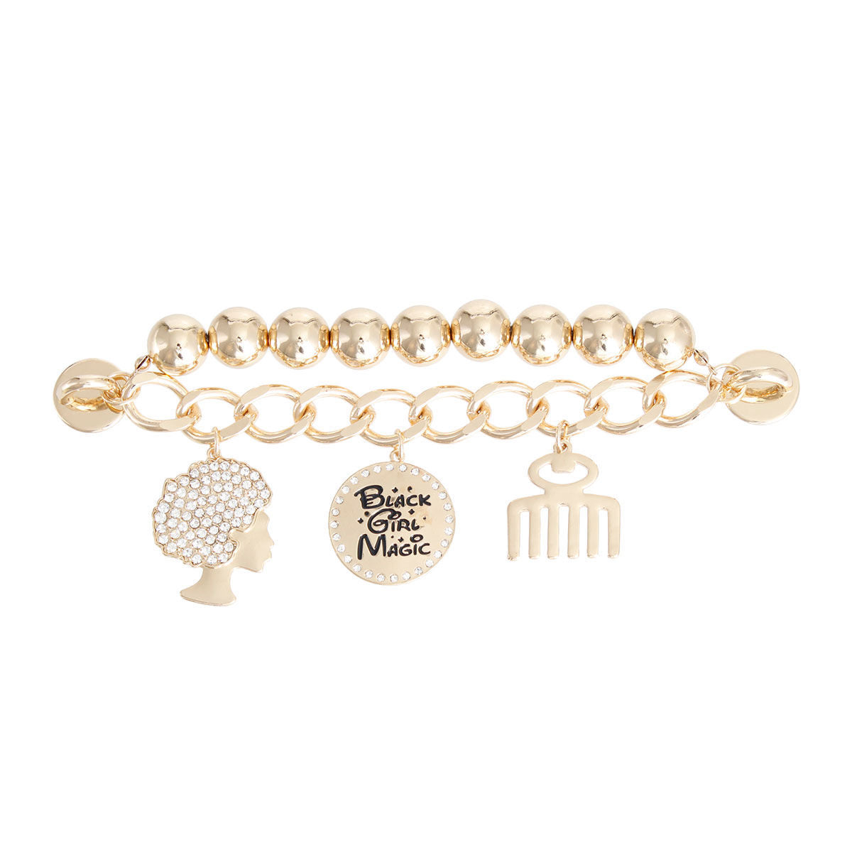 Phone Strap Gold Black Girl Magic Stylish Accessory