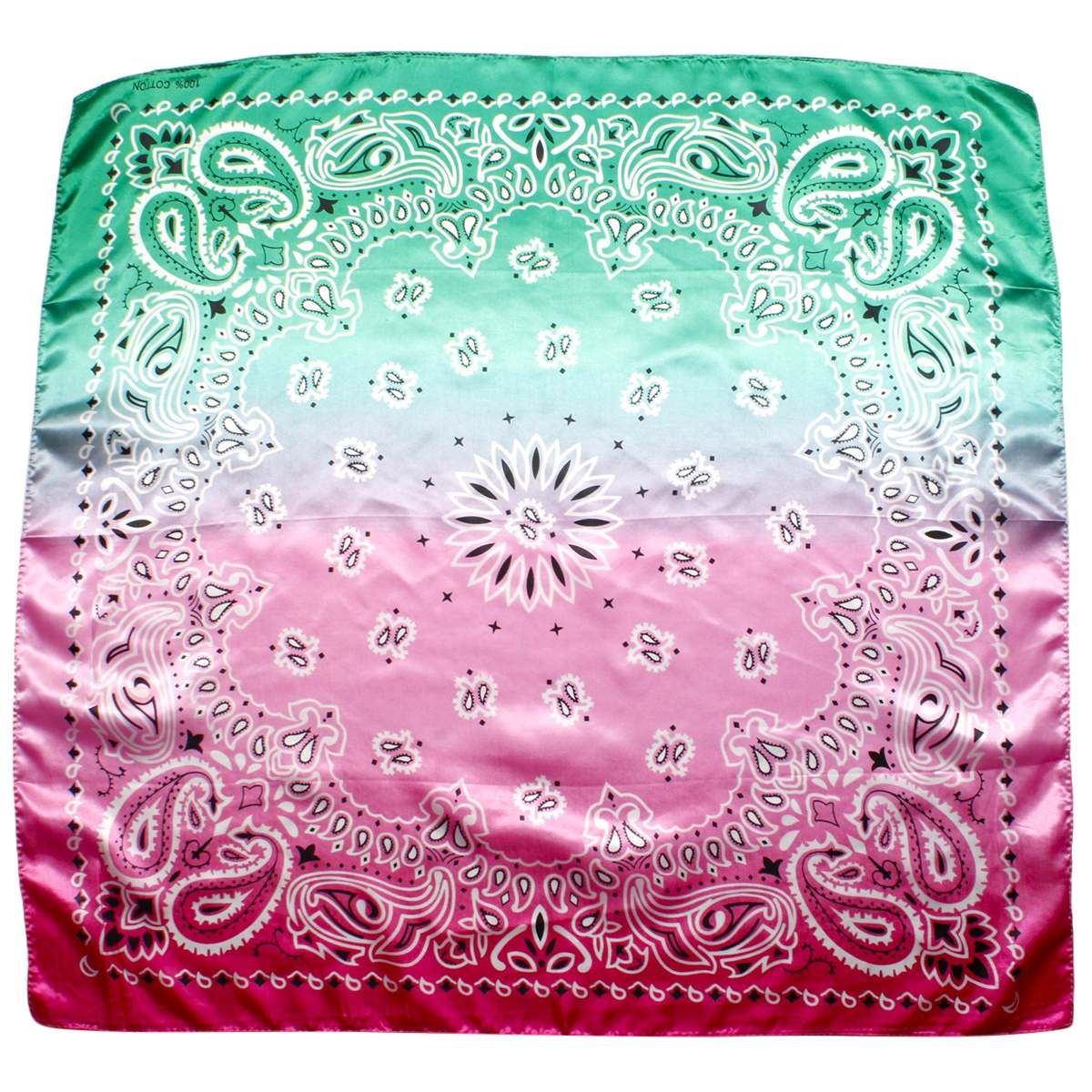 Bandana Scarf Pink and Green AKA Sorority Stylish Accessory
