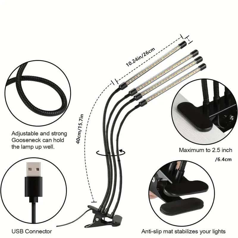 Grow Lights for Seed Starting Auto ON &amp; Off Full Spectrum LED Plant Lights with Timer