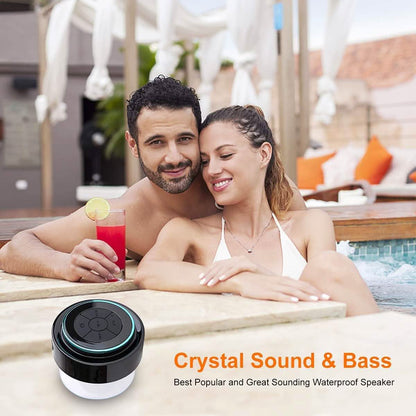 HAISSKY Portable Wireless Waterproof Speaker with FM Radio &amp; Suction Cup
