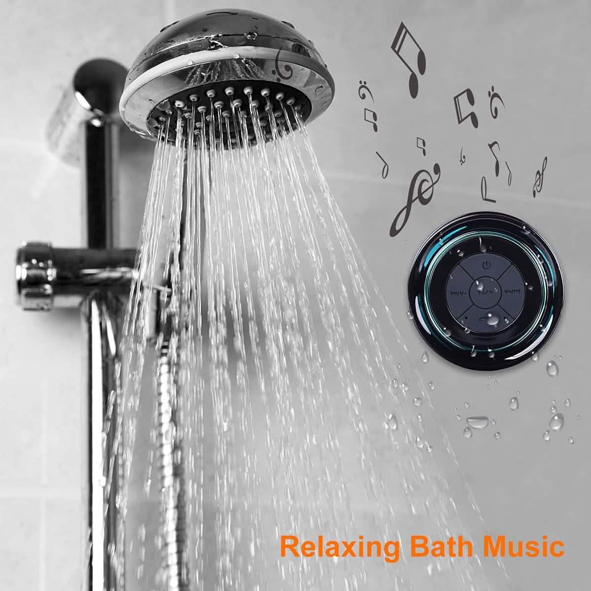 HAISSKY Portable Wireless Waterproof Speaker with FM Radio &amp; Suction Cup