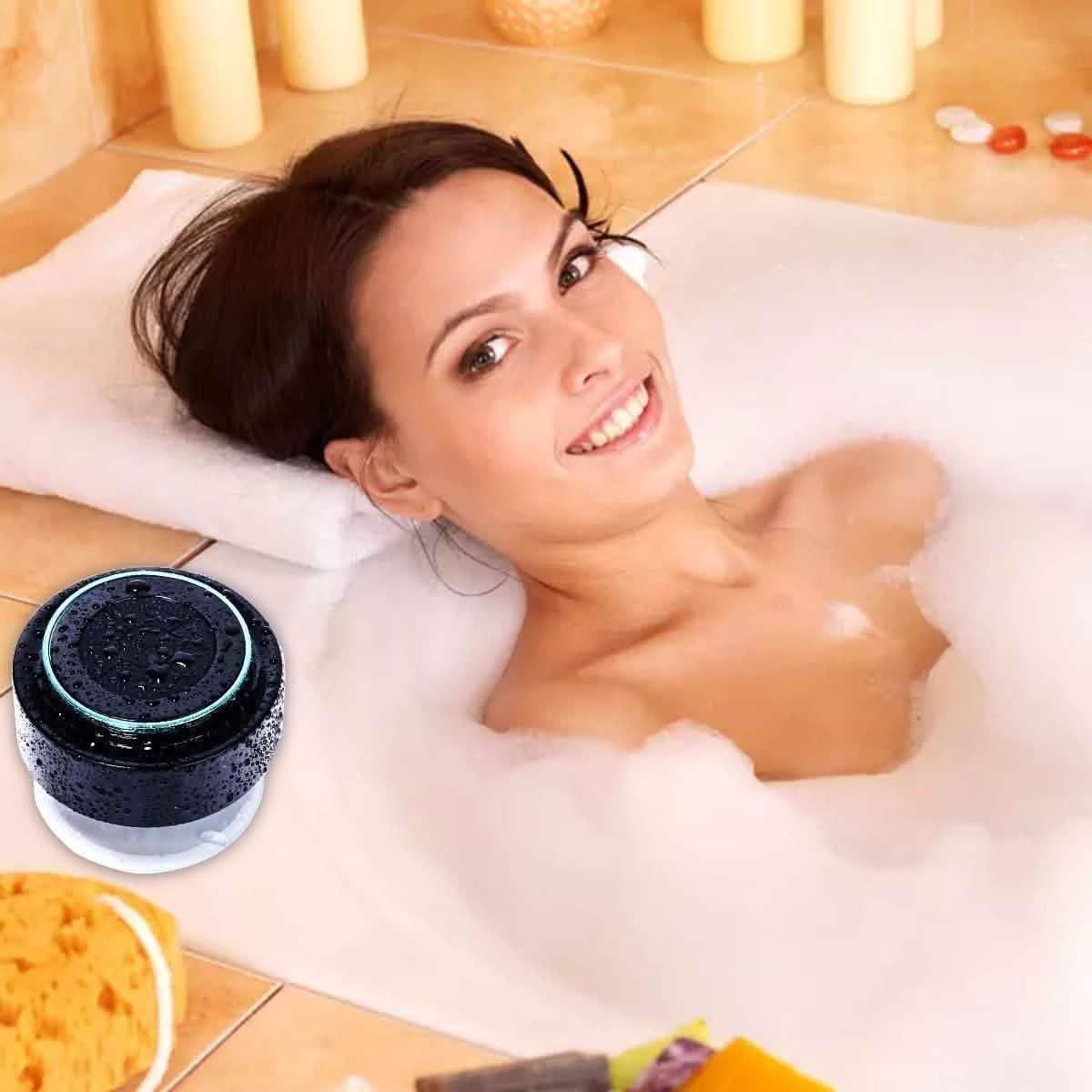 HAISSKY Portable Wireless Waterproof Speaker with FM Radio &amp; Suction Cup