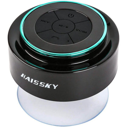 HAISSKY Portable Wireless Waterproof Speaker with FM Radio &amp; Suction Cup
