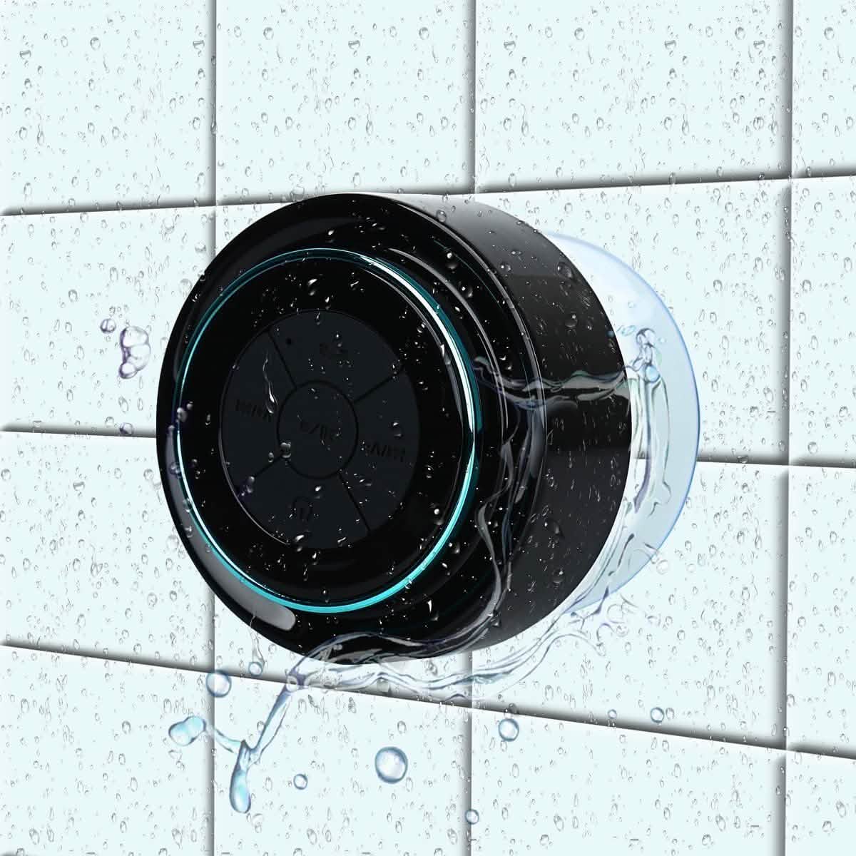 HAISSKY Portable Wireless Waterproof Speaker with FM Radio &amp; Suction Cup