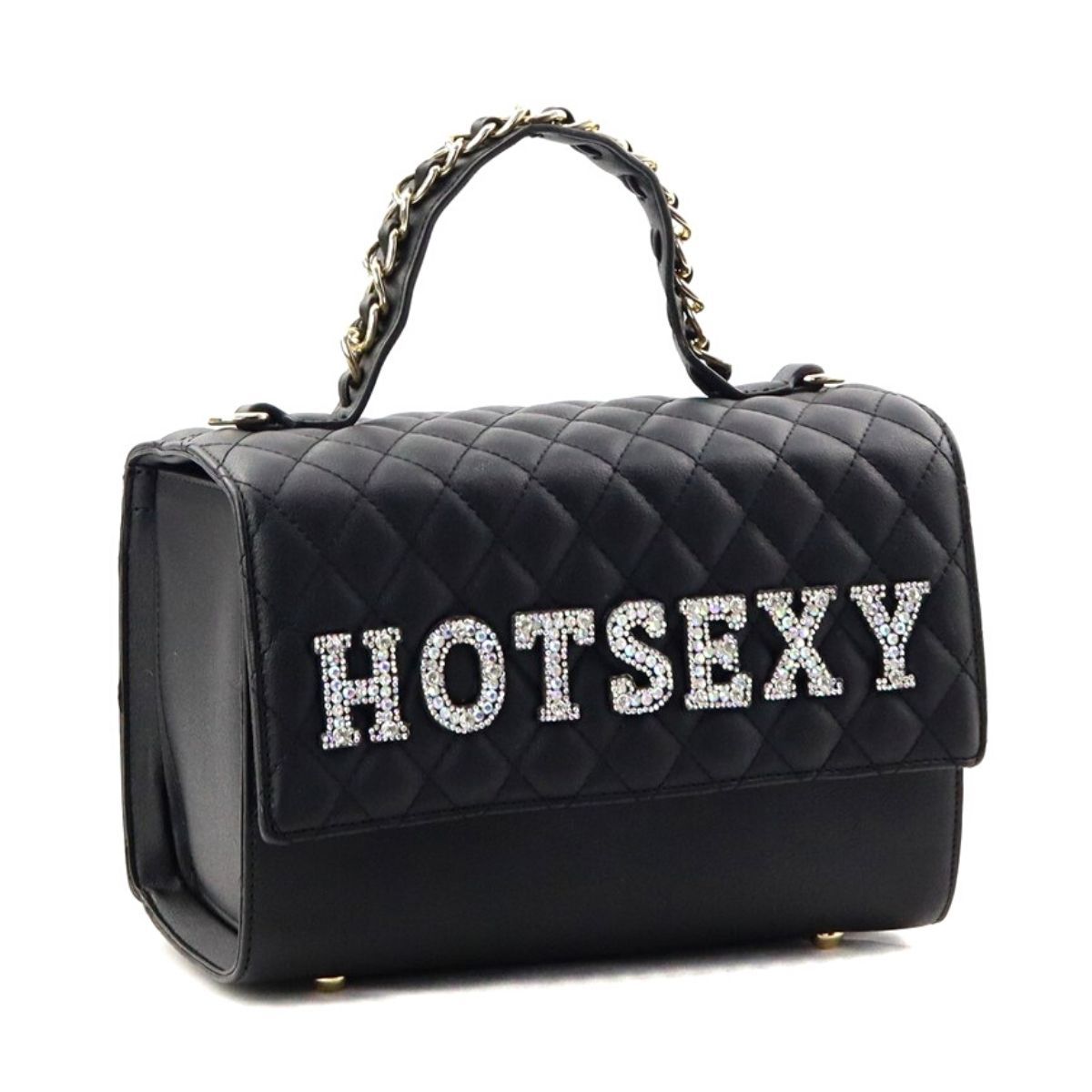Quilted Satchel Set Black Stylish Trendy Fashion Handbag