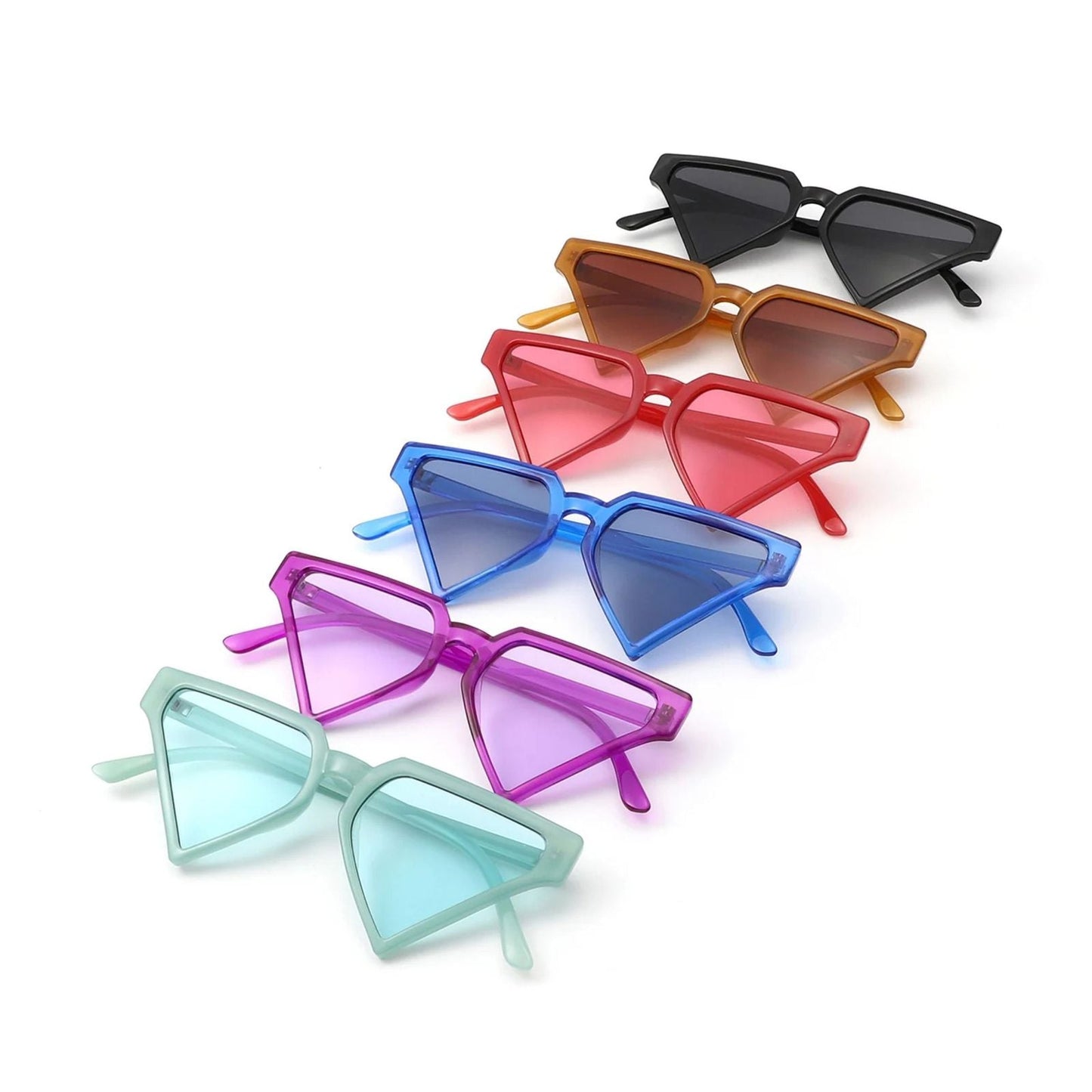 Women’s Sunglasses Purple Triangle Pointed Stylish Fashion Accessory
