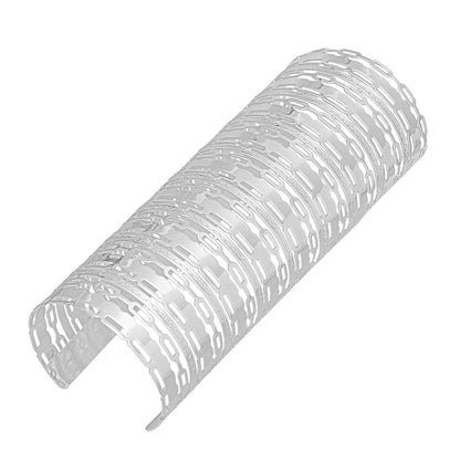 Silver Polished Oval Link Cutout Cuff Bracelet – Stylish Statement Jewelry