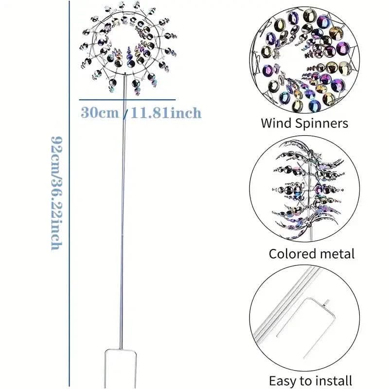 Kinetic Wind Sculptures &amp; Spinners 3D Wind Spinner Wind Powered Wind Art