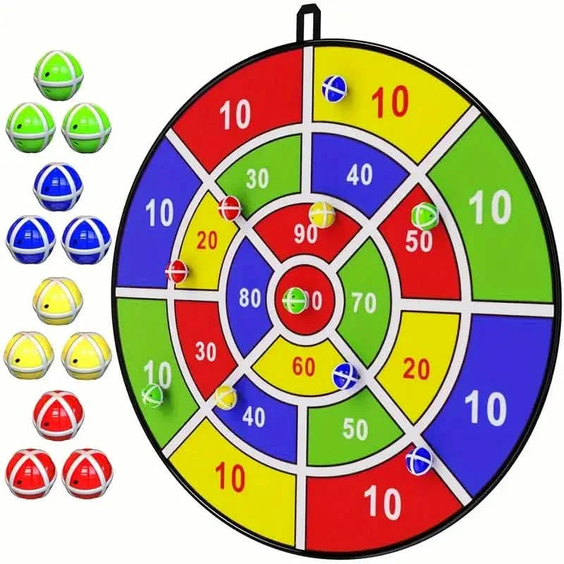 Large 29" Dart Board With Sticky Balls, Indoor &amp; Outdoor Fun Party Play Game Toys