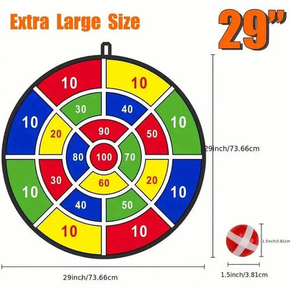 Large 29" Dart Board With Sticky Balls, Indoor &amp; Outdoor Fun Party Play Game Toys
