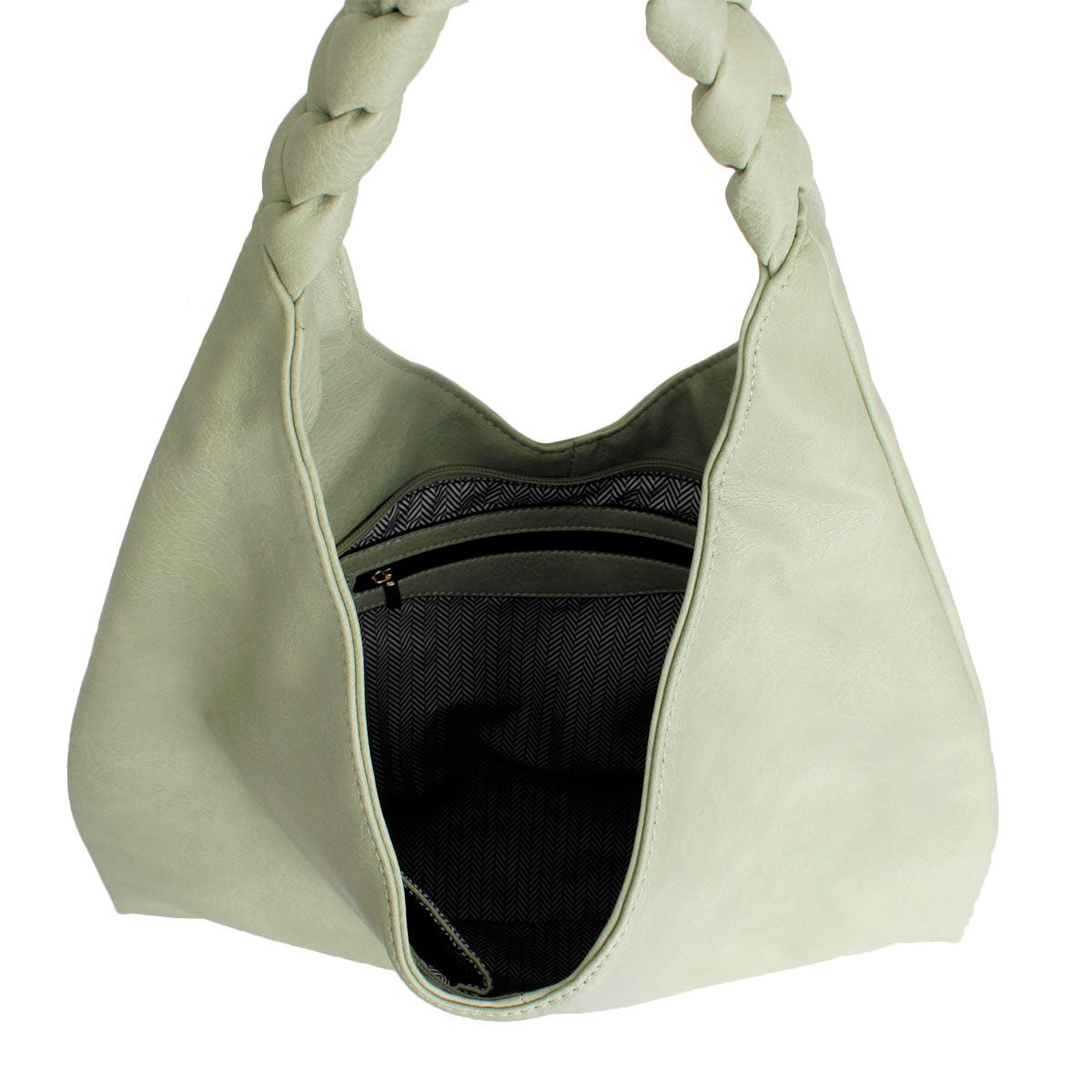 Fashion Handbag Braided Hobo Bag Green Stylish Casual