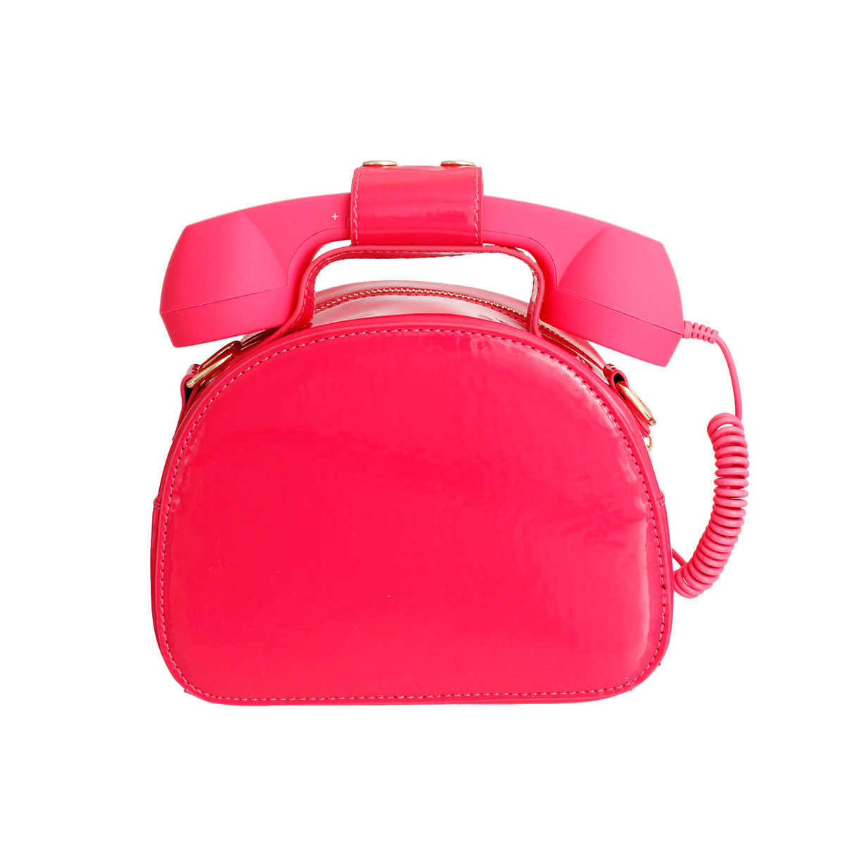 Fashion Rotary Phone AUX Bag in Fuchsia – Trendy Accessory