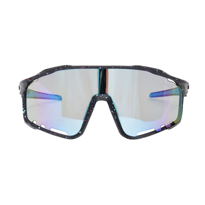 Sport Sunglasses Black Splatter Mirror Stylish Eyewear