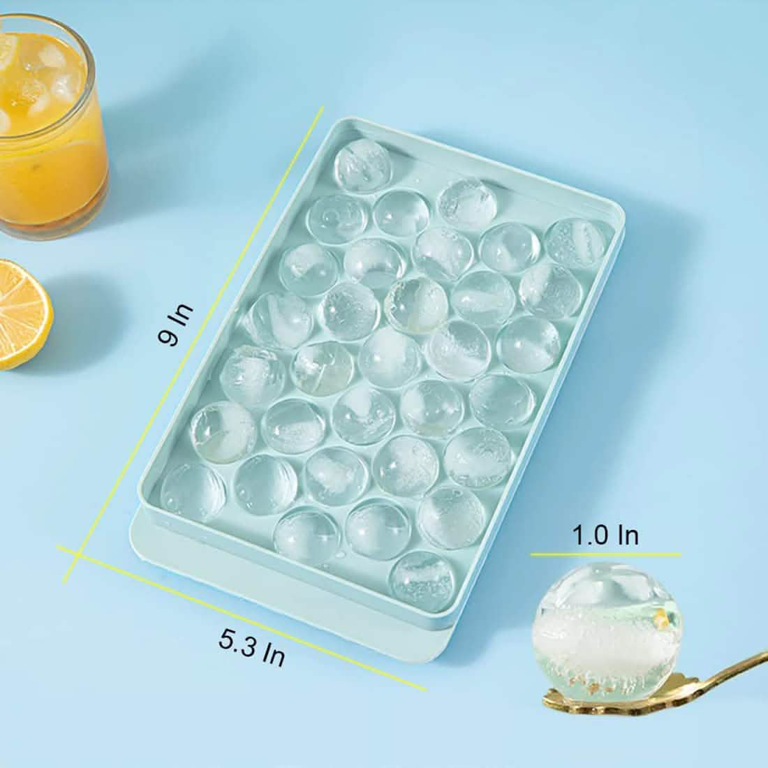 Lid &amp; Bin Ice Ball Maker Mold for Freezer