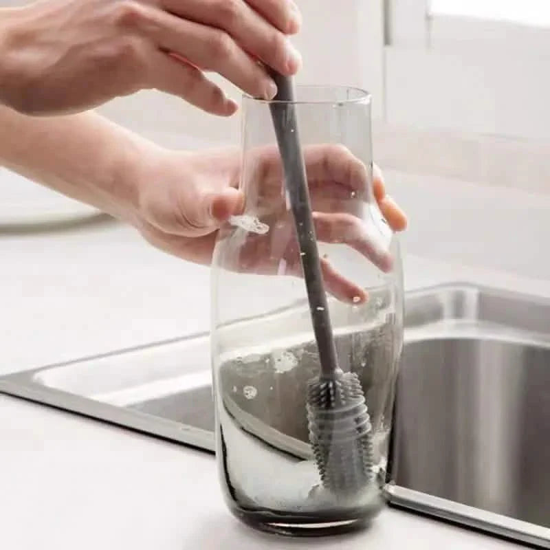 Long-Handle Silicone Cup &amp; Bottle Brush