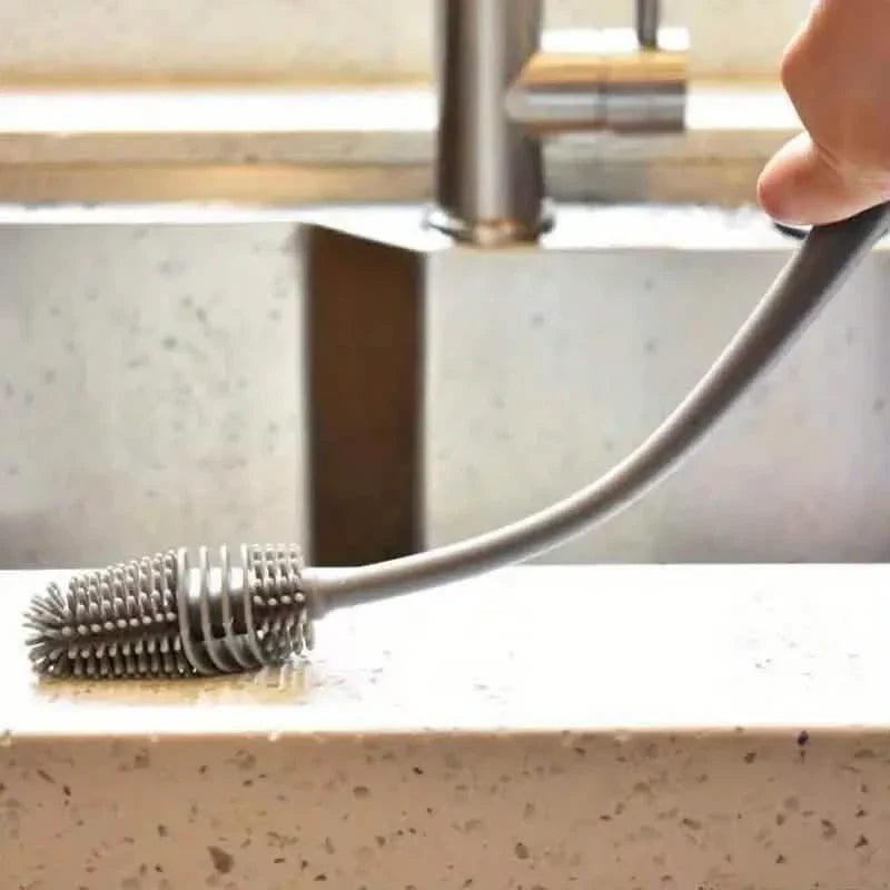 Long-Handle Silicone Cup &amp; Bottle Brush