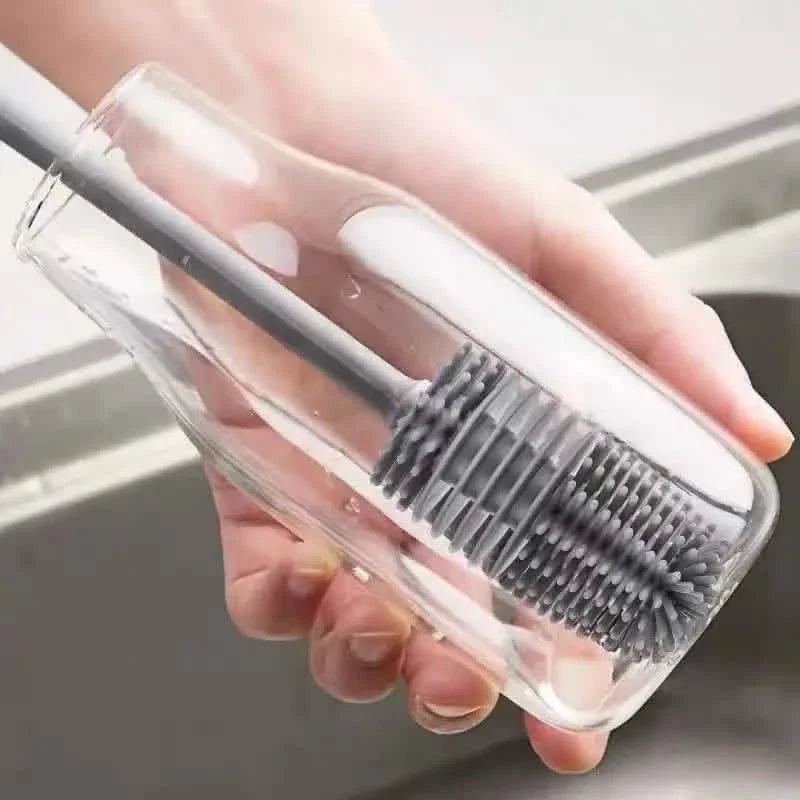 Long-Handle Silicone Cup &amp; Bottle Brush