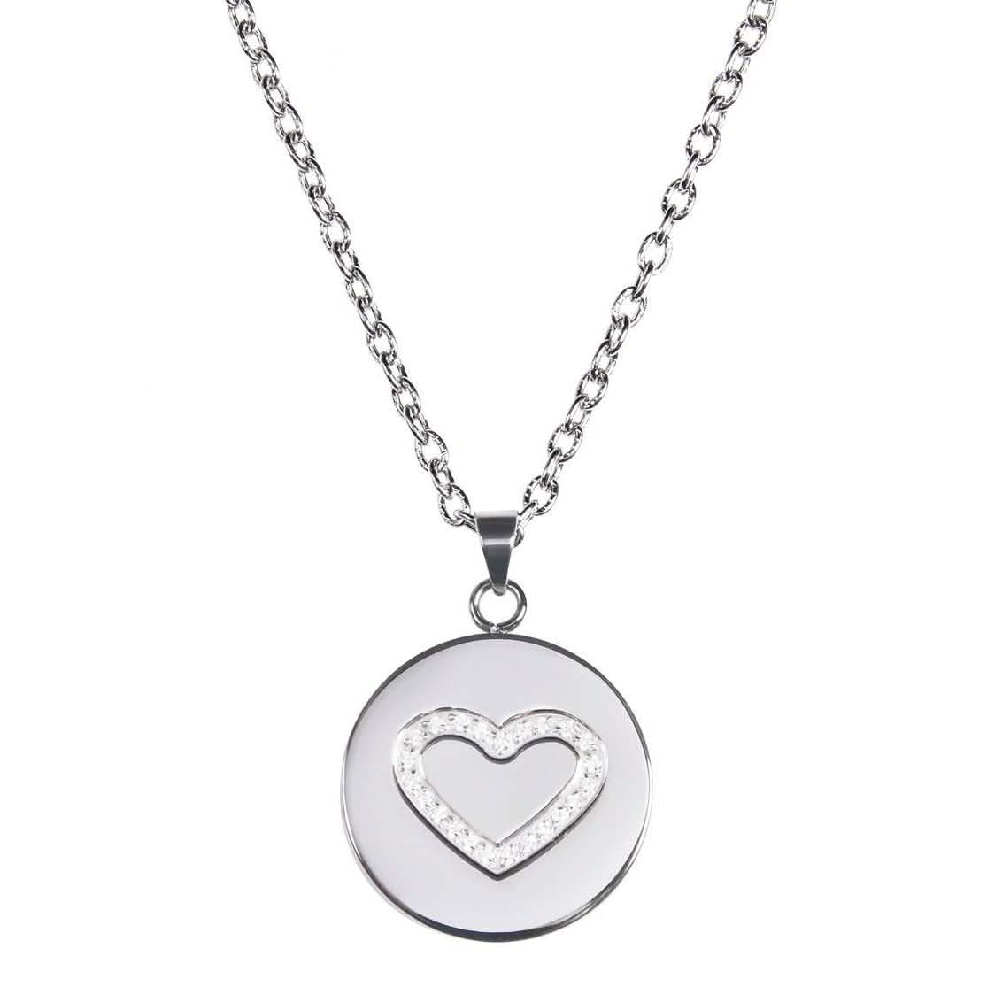 Love, Faith, &amp; Survival Cubic Zirconia Disc Necklace