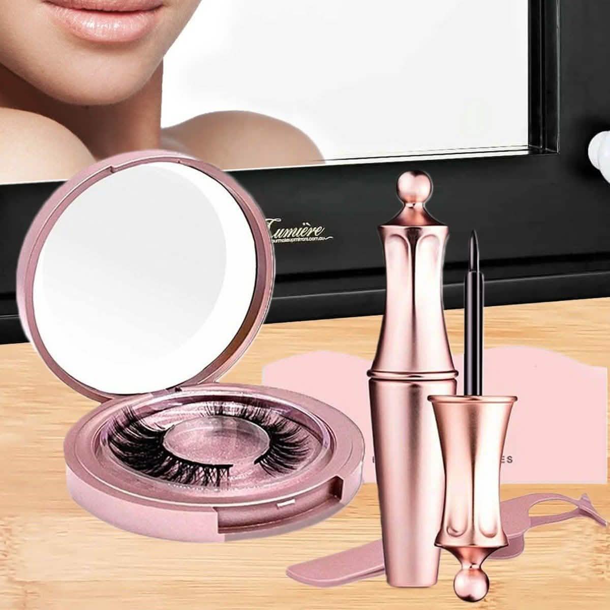 Magnetic Eyeliner with 3D Magnetic Eyelashes &amp; Tweezers Kit