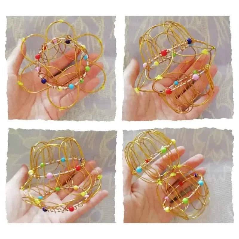 Mandala Decompression Flower Basket &amp; Steel Ring Sensory Toys