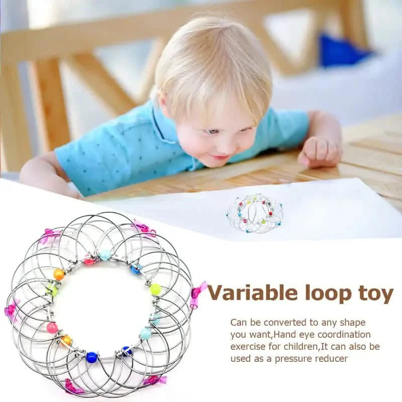 Mandala Decompression Flower Basket &amp; Steel Ring Sensory Toys