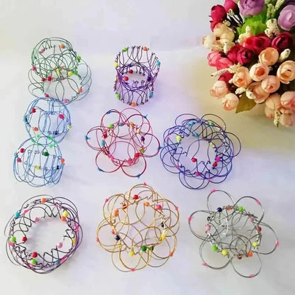 Mandala Decompression Flower Basket &amp; Steel Ring Sensory Toys