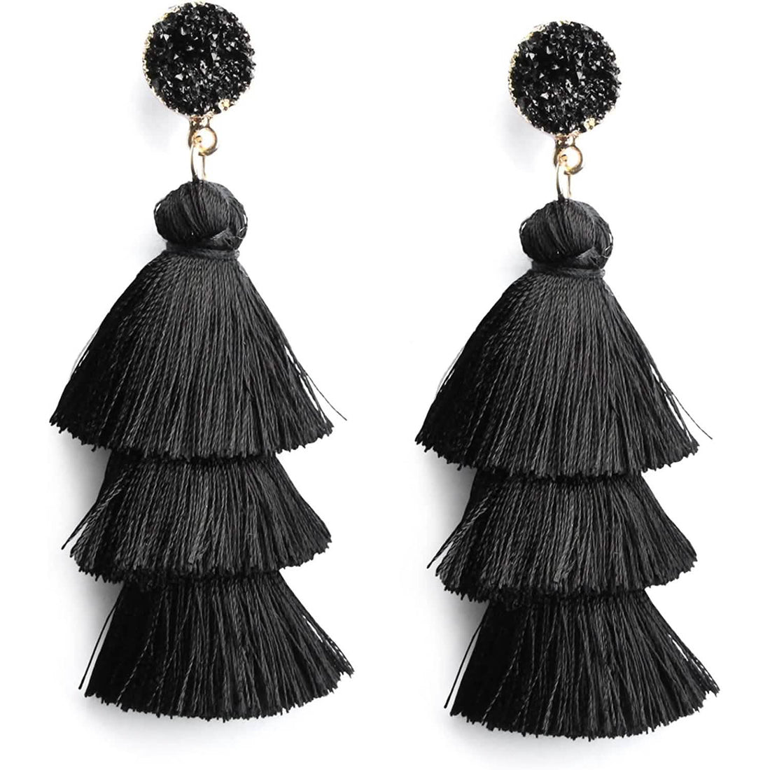 Me&amp;Hz Colorful Layered Tassel Earrings