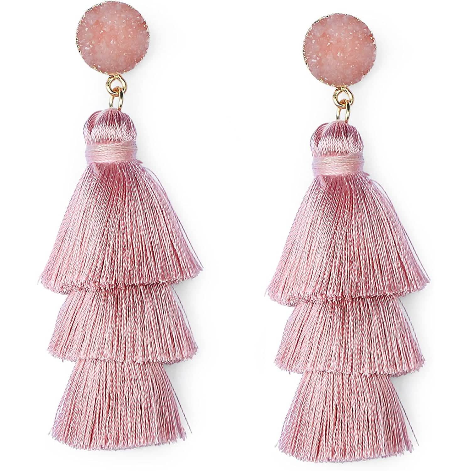 Me&amp;Hz Colorful Layered Tassel Earrings
