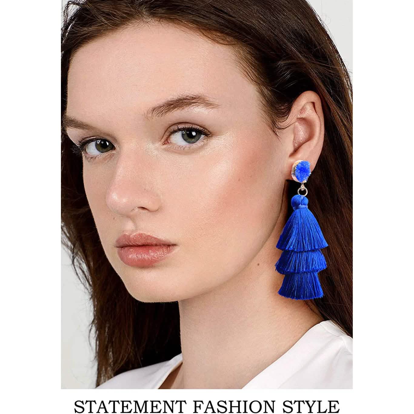 Me&amp;Hz Colorful Layered Tassel Earrings