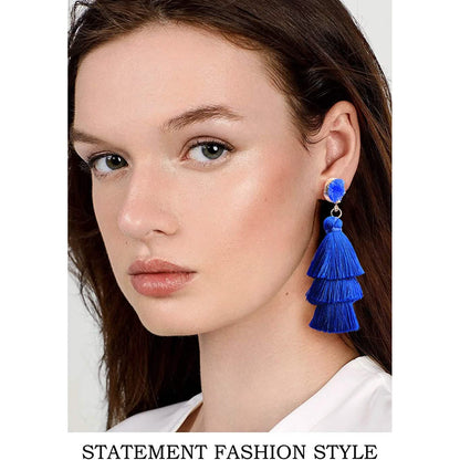 Me&amp;Hz Colorful Layered Tassel Earrings