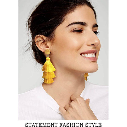 Me&amp;Hz Colorful Layered Tassel Earrings