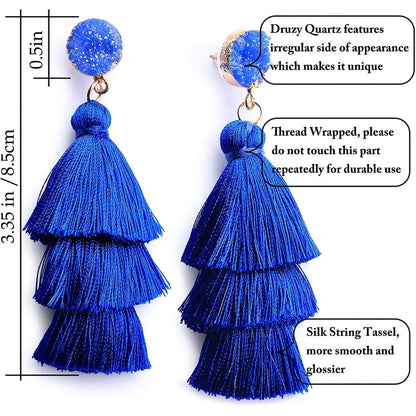 Me&amp;Hz Colorful Layered Tassel Earrings