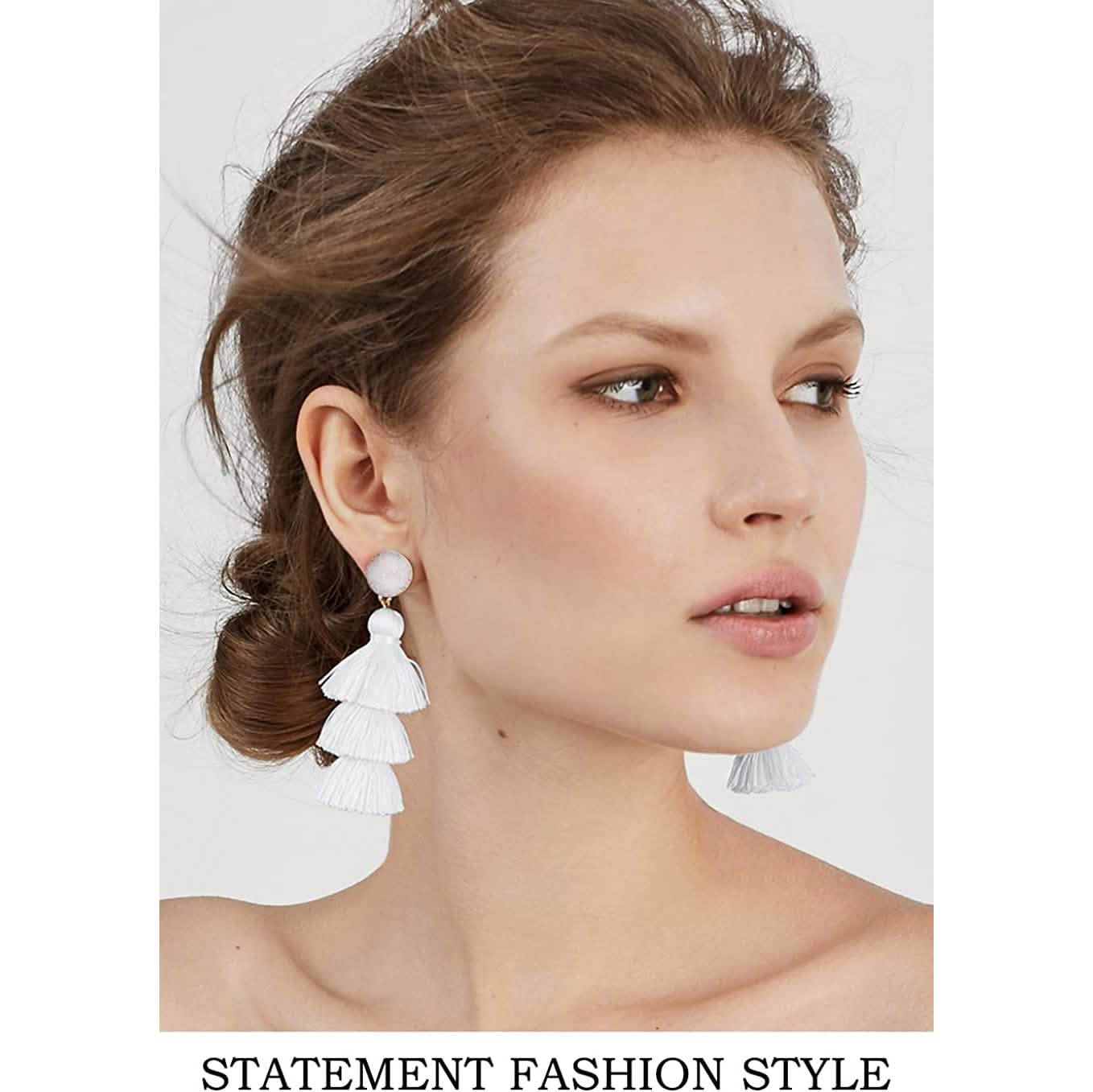 Me&amp;Hz Colorful Layered Tassel Earrings